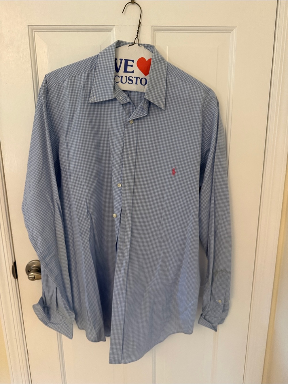 Ralph Lauren Light Blue Micro-Check Dress Shirt
